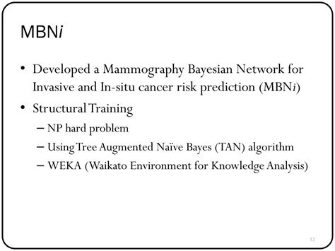 Ppt Bayesian Network For Predicting Invasive And In Situ Breast