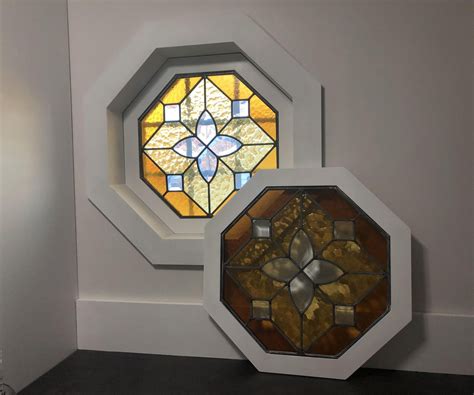 Octagon Stained Glass Window Inserts / The four styles included in our