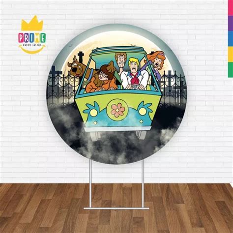 painel redondo  scooby doo tecido sublimado     venda em