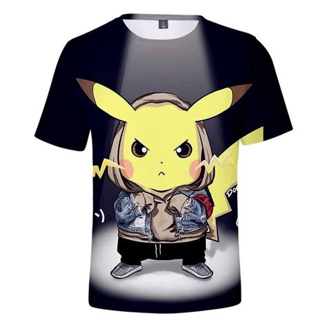 T Shirt Pok Mon Pikachu Fight Street La Pok Mon Boutique