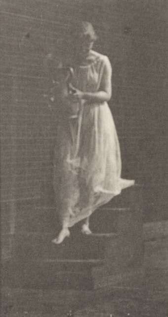 Semi Nude Woman Ascending And Descending Stairs With Flowers Rbm QP M C PICRYL