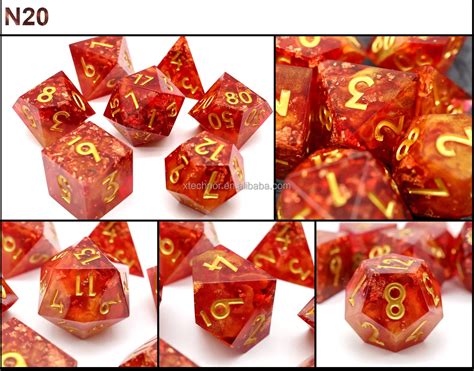 Rpg Dice For Role Playing Table Game Polyhedral Resin Dnd Dice Set