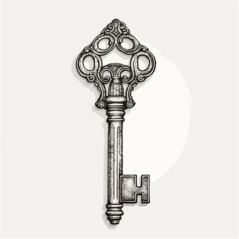 Desenho De Chave De Porta - Desenho de chave de porta antiga em estilo artístico | vetor Premium ...