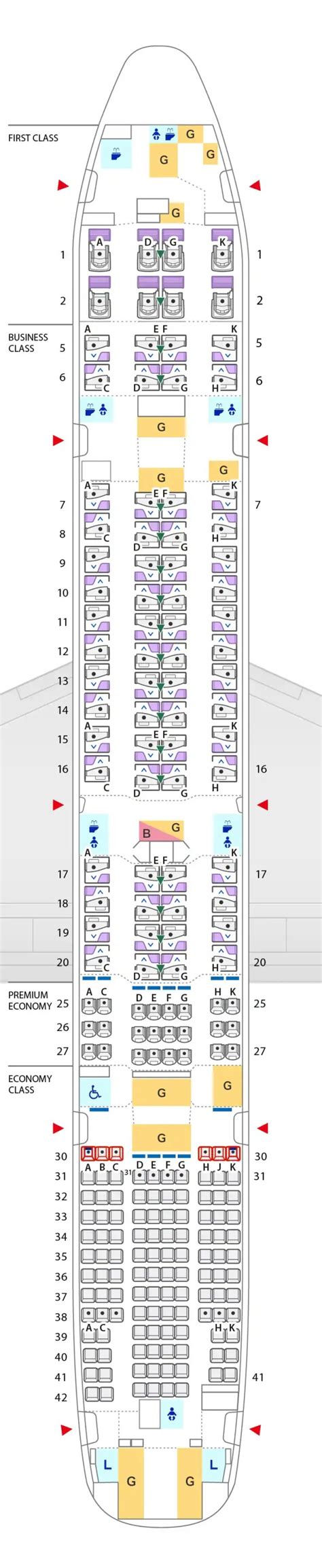 Delta Airlines Boeing 777 Seat Map