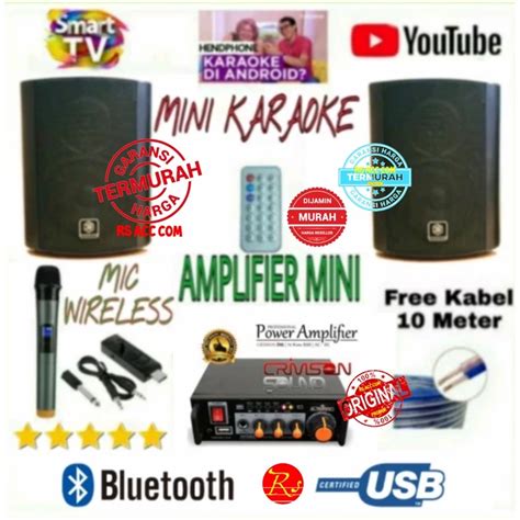 Jual Paket Karaoke Set Speaker R In Ampli Mini Karaoke Smart Tv