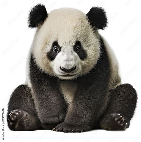 Panda Sitting On Transparent Background Stock Illustration Adobe Stock