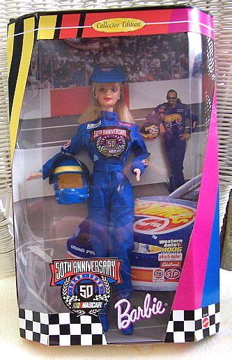 Barbie Th Anniversary Nascar Collector Edition Mattel Nib Toys