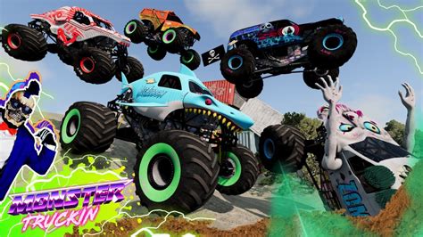 Monster Jam INSANE Racing Freestyle And High Speed Jumps 22 BeamNG