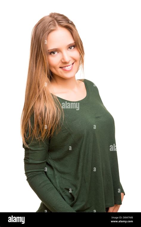 Beautiful Blonde Woman Posing Stock Photo Alamy