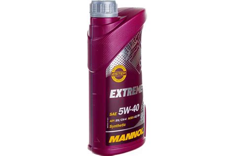 Синтетическое моторное масло MANNOL EXTREME 5W40 1 л 1020 - выгодная ...