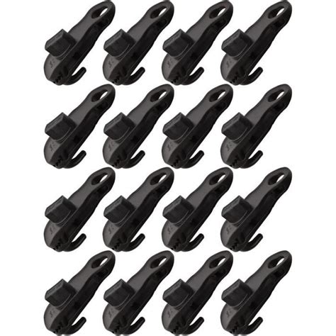 Lot de 20 clips de fixation pour bâche de tente En plastique Clips