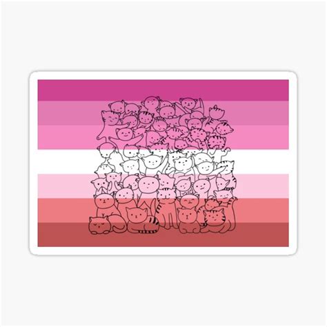 Lesbian Gay Cat Pride Flag Sticker By MickTilio Redbubble