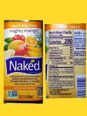 32 Naked Juice Nutrition Label Labels Design Ideas 2020