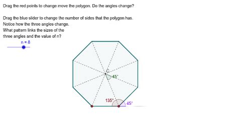 Interior And Exterior Angles In Regular Polygons Geogebra