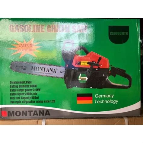 Jual Mesin Chainsaw Montana Tipe CS9000MTN Dilengkapi Bar Baja 24 Inchi