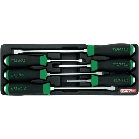 Набор ударных отверток TOPTUL PH, SL, 6 предметов, в ложементе GAAT0601 ...