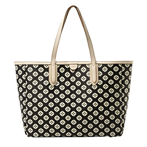 Fossil Sydney Tote In Black Blackcream Lyst