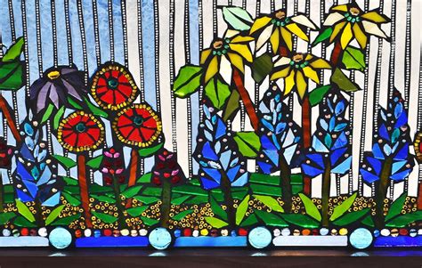 Kathleen Dalrymple Glass Artist Wildflower Transom Window Commission Stained Glass On Glass