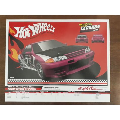 Jual Hotwheels Hot Poster Legends Legend Tour Nissan Skyline R32 Dengan Tanda Tangan Mike Mc