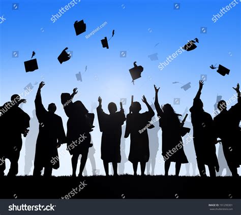 Group Diverse International Students Celebrating Graduation Stock Photo ...