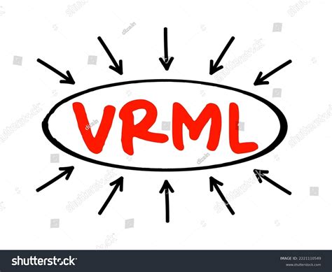 vrml virtual reality markup language acronym stock vector royalty