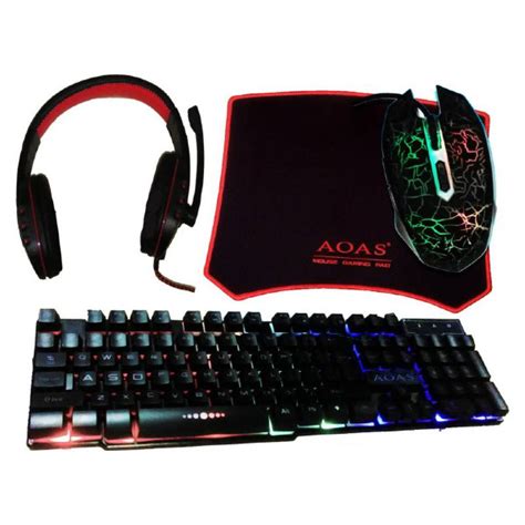 Set Teclado Rgb Game Aoas Mtink