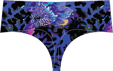 Ripley BIKINI CALZÓN COLALESS TIRO ALTO ESTAMPADO MORADO