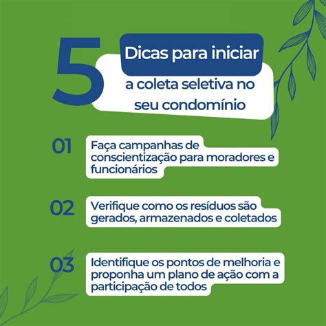 Ideias Para Implantar A Coleta Seletiva No Seu Condom Nio Instituto