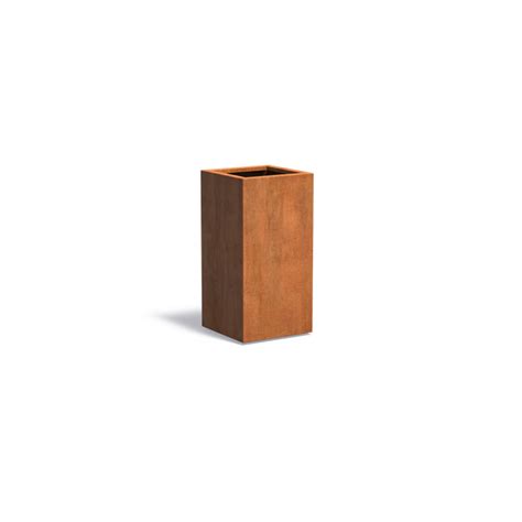 Corten Steel Tall Square Planter The Plant Collector