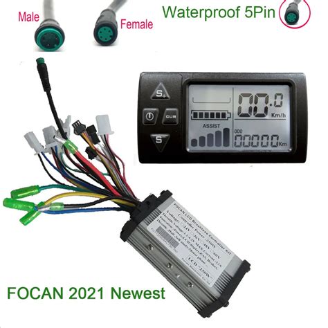 24v 36v 48v Electric Bicycle Controller With Lcd Display Panel For Electric Bike 250w350w