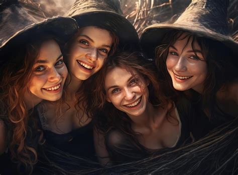 Premium Ai Image A Group Of Witches