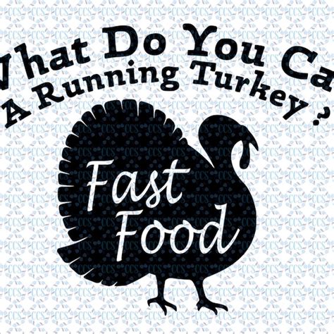 Funny Turkeys Running Svg Etsy