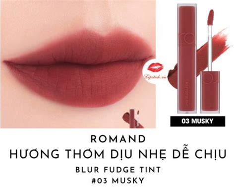 Son Romand 03 Musky Màu Đỏ Gạch Đẹp Nhất Hot Nhất Kem Lì Mịn