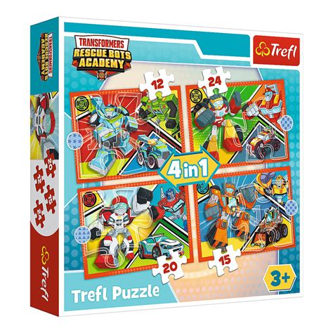 Пазл 4 в 1 "Академия трансформеров", 35-48-54-70 элементов Trefl ...