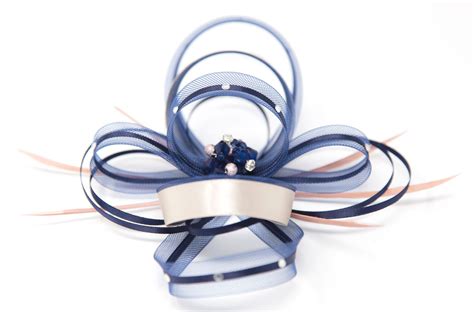 Navy Blue and Nude Fascinator With Bead Cluster Diamantè on a Etsy UK