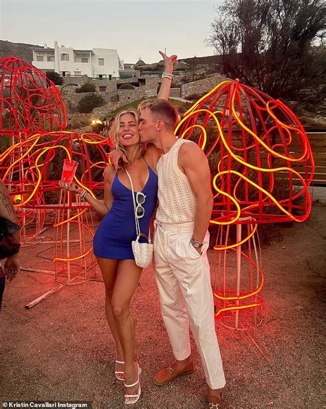 Kristin Cavallari Models A Yellow Netted Dress Over A Skimpy Bikini As