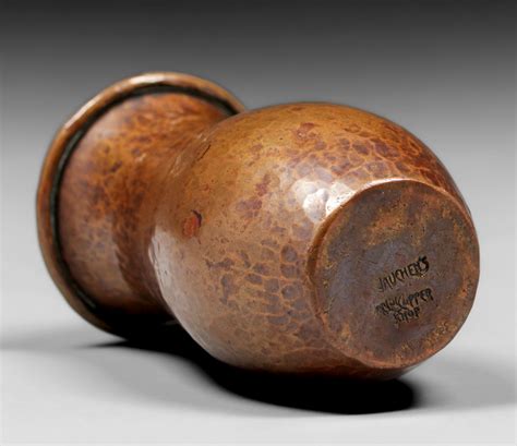 Jauchens Old Copper Shop San Francisco Hammered Copper Vase C1915