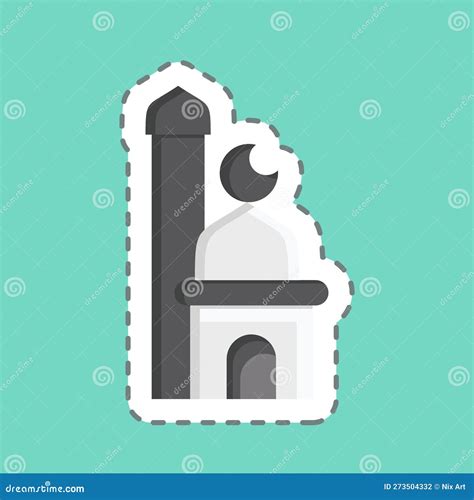 Icon Mosque Related To Eid Al Fitr Symbol Islamic Ramadhan Stock