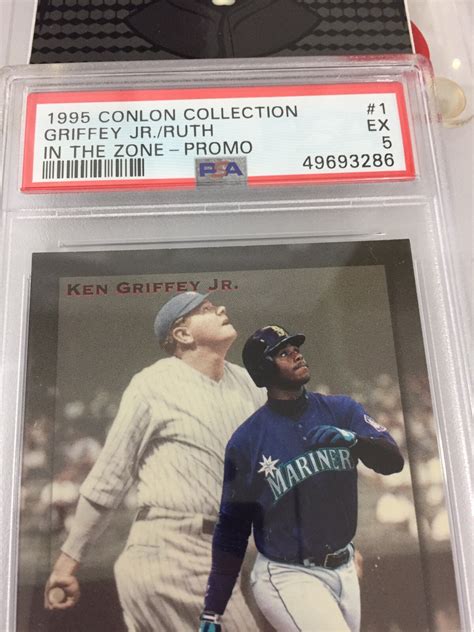 Ken Griffey Jr Babe Ruth 1995 Conlon Collection Promo In The Zone 1 Psa 5 Pop 2 EBay