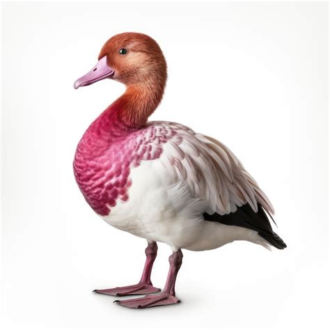 Premium AI Image | Realistic PinkHeaded Duck Illustration