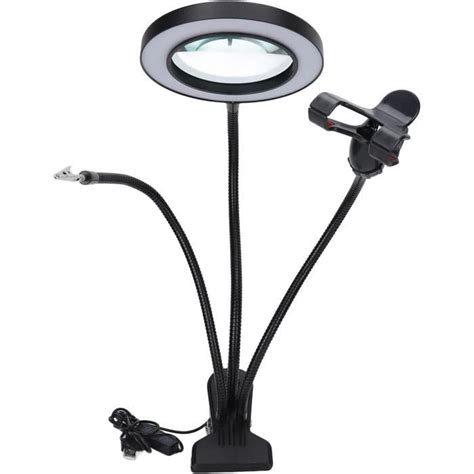 Lampe Loupe 10x Avec Clip Loupe 3 En 1 à Intensité Variable Avec