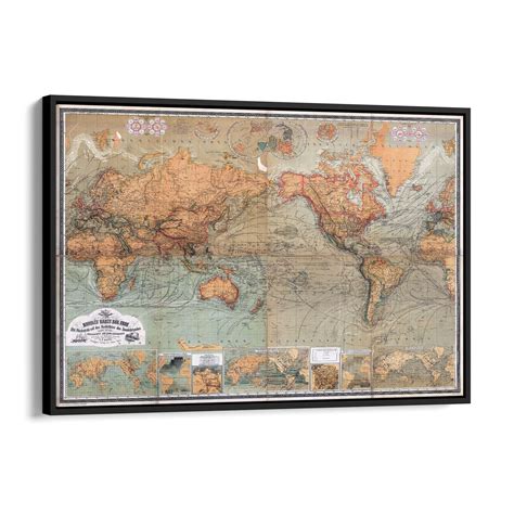 1870 Vintage Map of The World – Vintage Maps