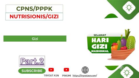 Part 2 Soal Gizi Nutrisionis CPNS PPPK 2023 YouTube