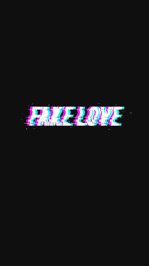 Download Aesthetic Bts Fake Love Glitching Wallpaper