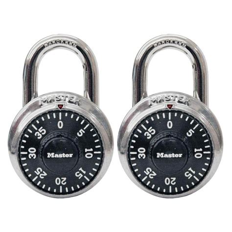 Master Lock Preset Combination Dial Padlock 2 Pack 1500t The Home Depot