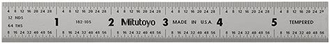 Mitutoyo 6″ Stainless Steel Ruler