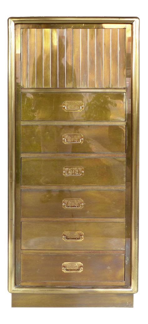 Mid Century Modern Mastercraft Brass Lingerie Chest Modernism