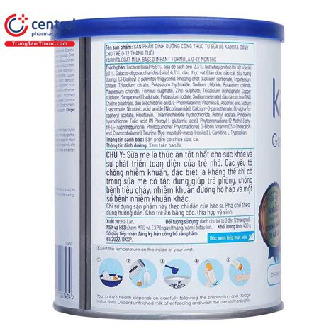 Sữa dê Kabrita số 1 400g - bổ sung dưỡng chất cho trẻ từ 0-12 tháng