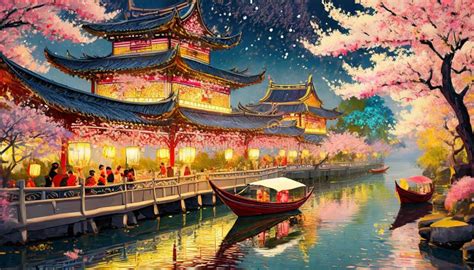 Chinese Temple Landscape with Forest and Mountains in the Background ...