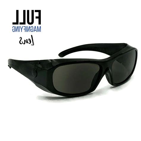 Full Magnifying Lens Safety Reader Glasses Z87+ Black